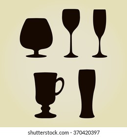 Glass set or collection