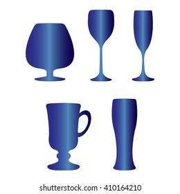 Glass set or collection