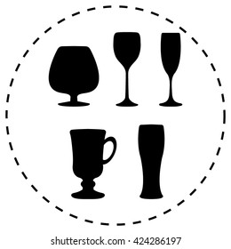 Glass set or collection