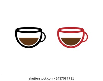 Glass set design ,flat glass vector ,