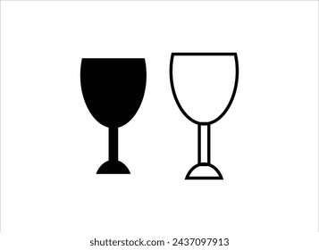 Glass set design ,flat glass vector ,