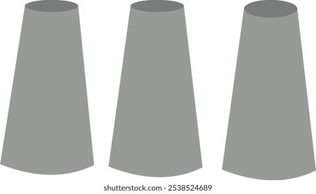 Glass set vector illustration isolated on white background. Steel glass collection