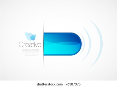 Glass shape. Vector technology background