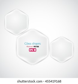 Glass shapes / Template for Infographics / Graphic Design / Presentation