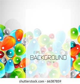 Glass shapes vector abstract background