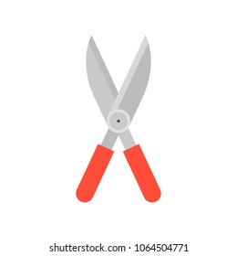 glass shear, garden shear, farming equipment flat icon vector