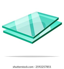 Glass sheet vector isolated illustration