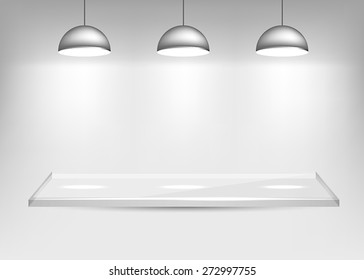 Glass Shelf with Lights
