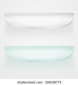 Glass shelves, vector eps10 illustration