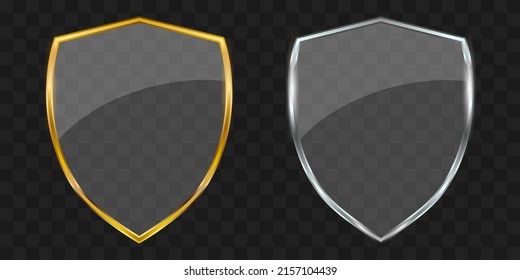 Glass shield, guard, secure vector illustration