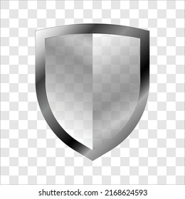glass shield vector illustration isolated on transparent background