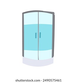glass shower cabin cartoon. bath modern, box hotel, et clean glass shower cabin sign. isolated symbol vector illustration