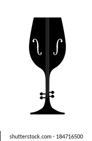 glass silhouette on a white background