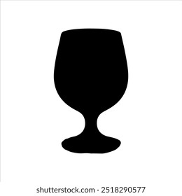 Glass silhouette vector illustration on white background