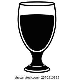 glass Silhouette vector with white background
