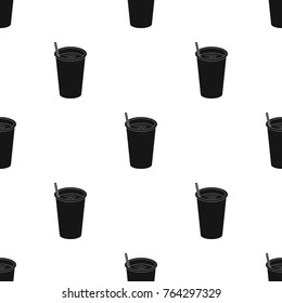 Glass, single icon in black style.Glass, vector symbol stock illustration web.