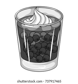 Glass, single icon in monochrome style.Glass,vector symbol stock illustration web.