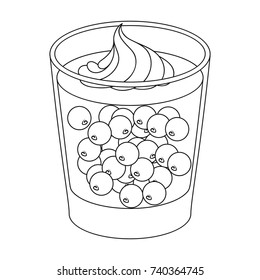 Glass, single icon in outline style.Glass,vector symbol stock illustration web.
