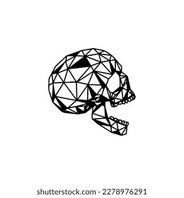 glass skull concept vector illustration