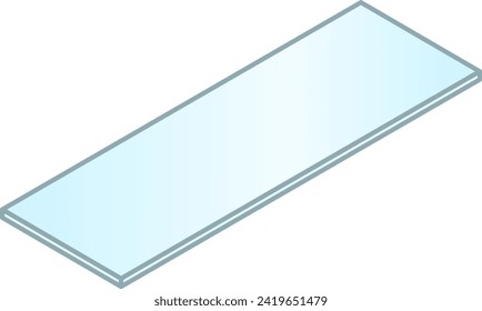 Glass Slide Isolated Vector Illustration