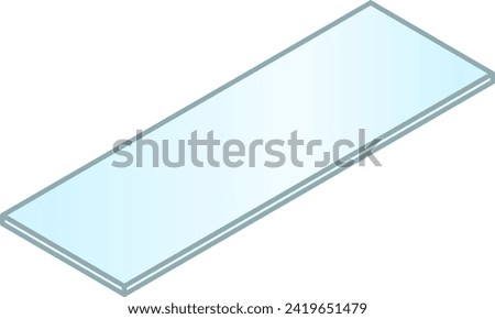 Glass Slide Isolated Vector Illustration