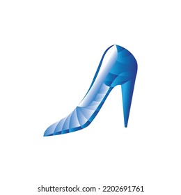 glass slipper icon fairy tale design illustration vector fashion