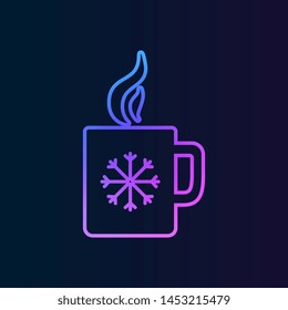 Glass with snowflake nolan icon. Simple thin line, outline illustration of Christmas joy icons for UI and UX, website or mobile application