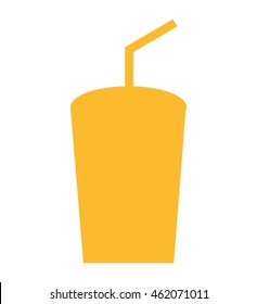 glass soda drink icon vector illustration design