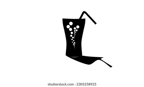 Glass of soda, high quality vector