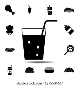 a glass of soda icon. Simple glyph vector element of Fast food icons set for UI and UX, website or mobile application