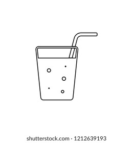 Glass Soda Icon Simple Outline Vector Stock Vector (Royalty Free ...