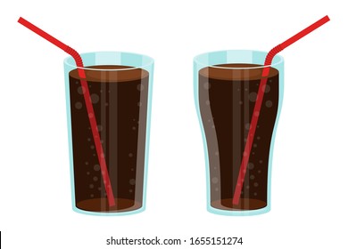 Glass of soda vector design illustration isolated on white background