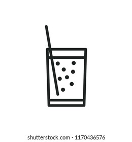  a glass of soda vector icon