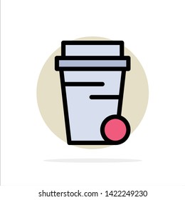 Glass, Soup, Cleaning Abstract Circle Background Flat color Icon