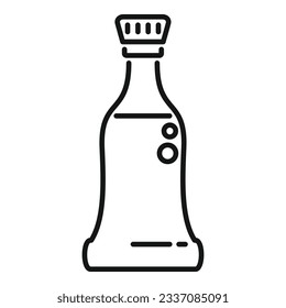 Glass soy sauce icon outline vector. Japanese food. Asian menu