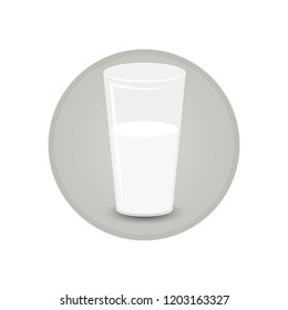 Glass of soya milk fresh and healthy vegeterian diet  for print and web decoration icon , cartoon illustration . 