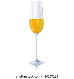 A glass of sparkling wine and celebration 