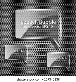 Glass speech bubble