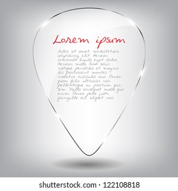 Glass Speech Bubble. Vector illustration.