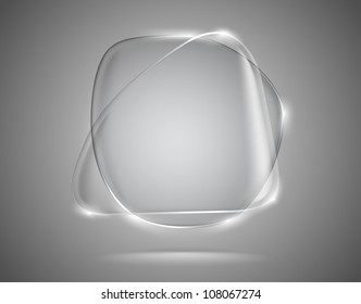 Glass speech bubbles with lightened edges