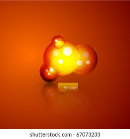 Glass sphere abstract background vector