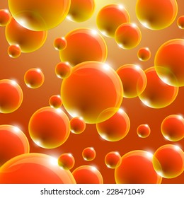 glass sphere background, vector illustration
