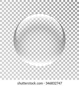 Glass sphere. Bubble. Ball. Vector illustration.