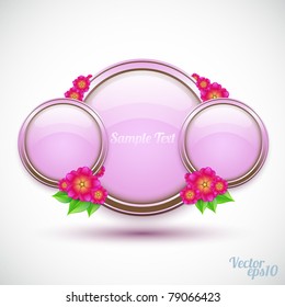 Glass sphere with flower bouquet