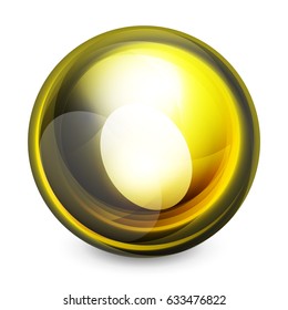 Glass sphere, futuristic abstract element. Vector illustration for your text, photo inside or message.