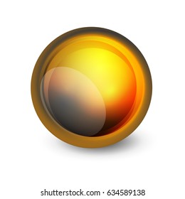 Glass sphere, futuristic abstract element. Vector illustration for your text, photo inside or message.