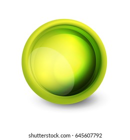 Esfera de vidrio, elemento abstracto futurista. Ilustración vectorial para el texto, foto dentro o mensaje.