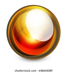 Esfera de vidrio, elemento abstracto futurista. Ilustración vectorial para el texto, foto dentro o mensaje.