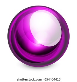 Esfera de vidrio, elemento abstracto futurista. Ilustración vectorial para el texto, foto dentro o mensaje.
