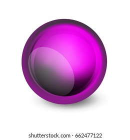 Glass sphere, futuristic abstract element. Vector illustration for your text, photo inside or message.